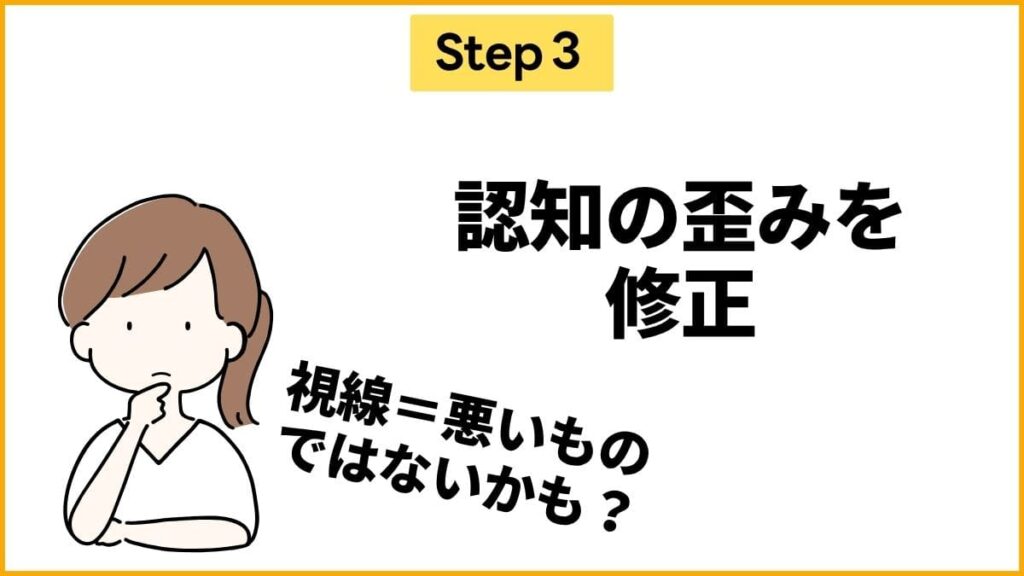 ステップ③視線に対する考え方（認知の歪み）を修正する