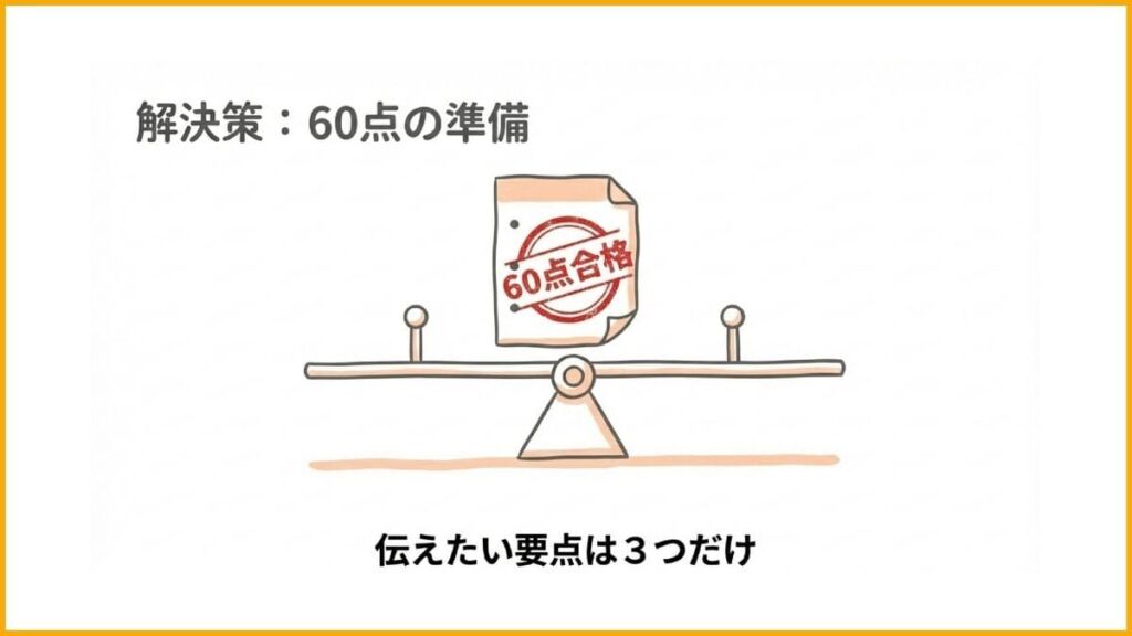 【改善策】"60点で合格"のちょうどいい準備を
