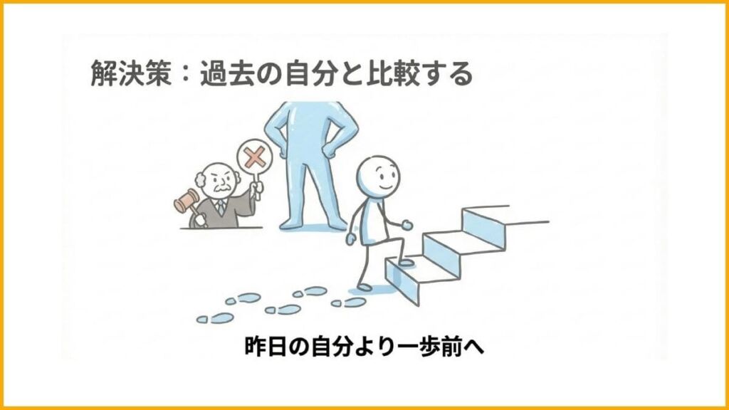 【改善策】比べる相手を"過去の自分"に変える