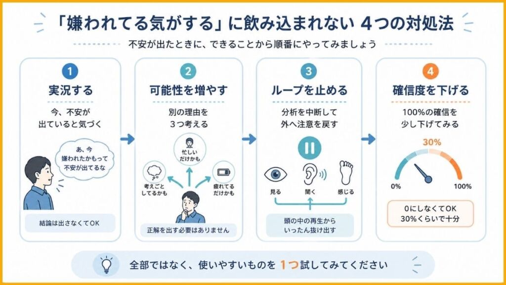 「嫌われてる気がする」に飲み込まれない4つの対処法