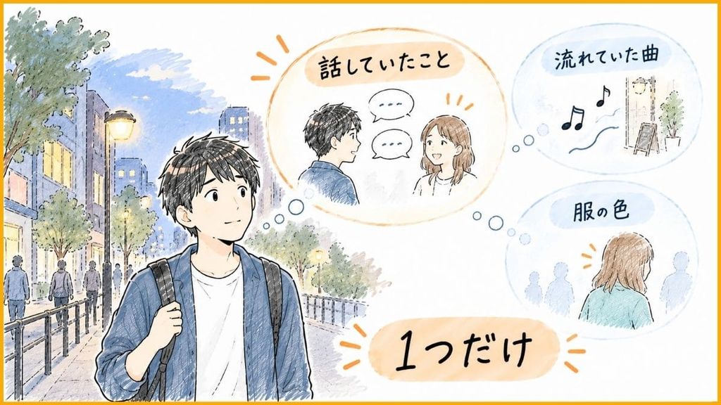 自己注目を外す方法③ 帰り道に、外で受け取ったことを1つだけ思い出す
